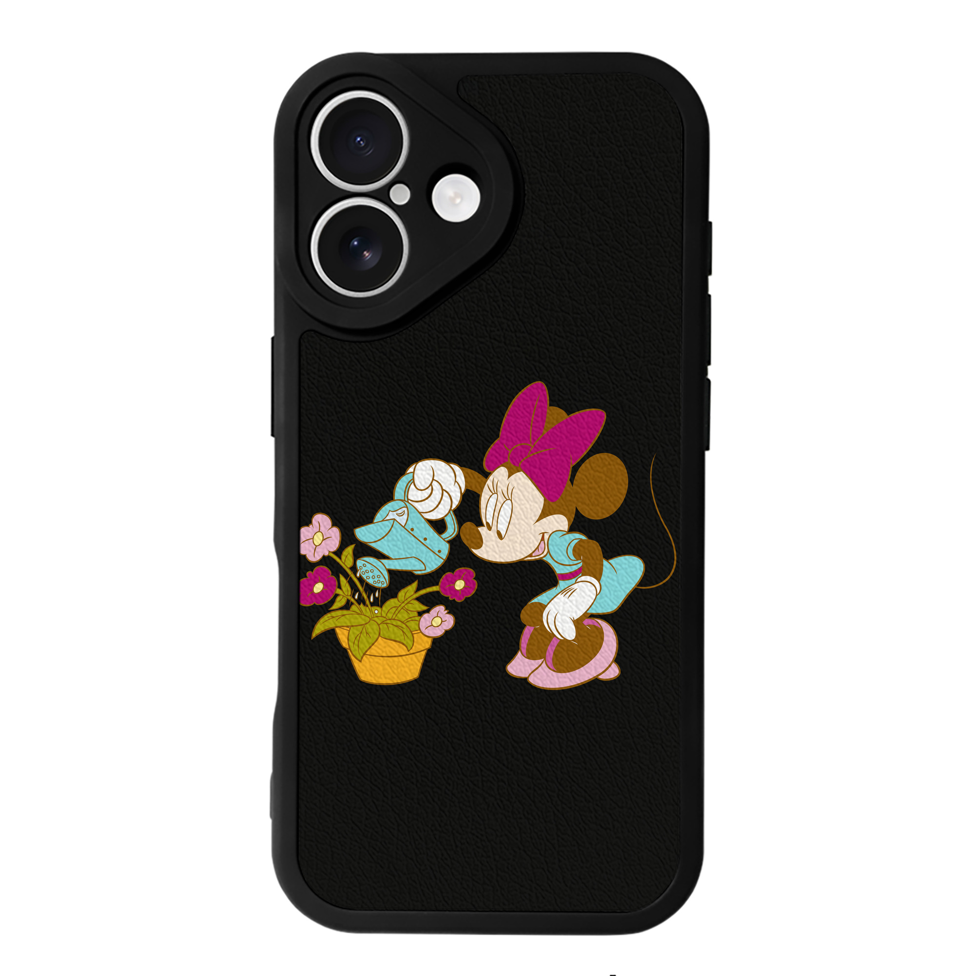 （画像用） ミッキーマウス Mickey Mouse 【iPhone 16シリーズ対応】シリコンスマホケース（レザー調） 材質：シリコン
